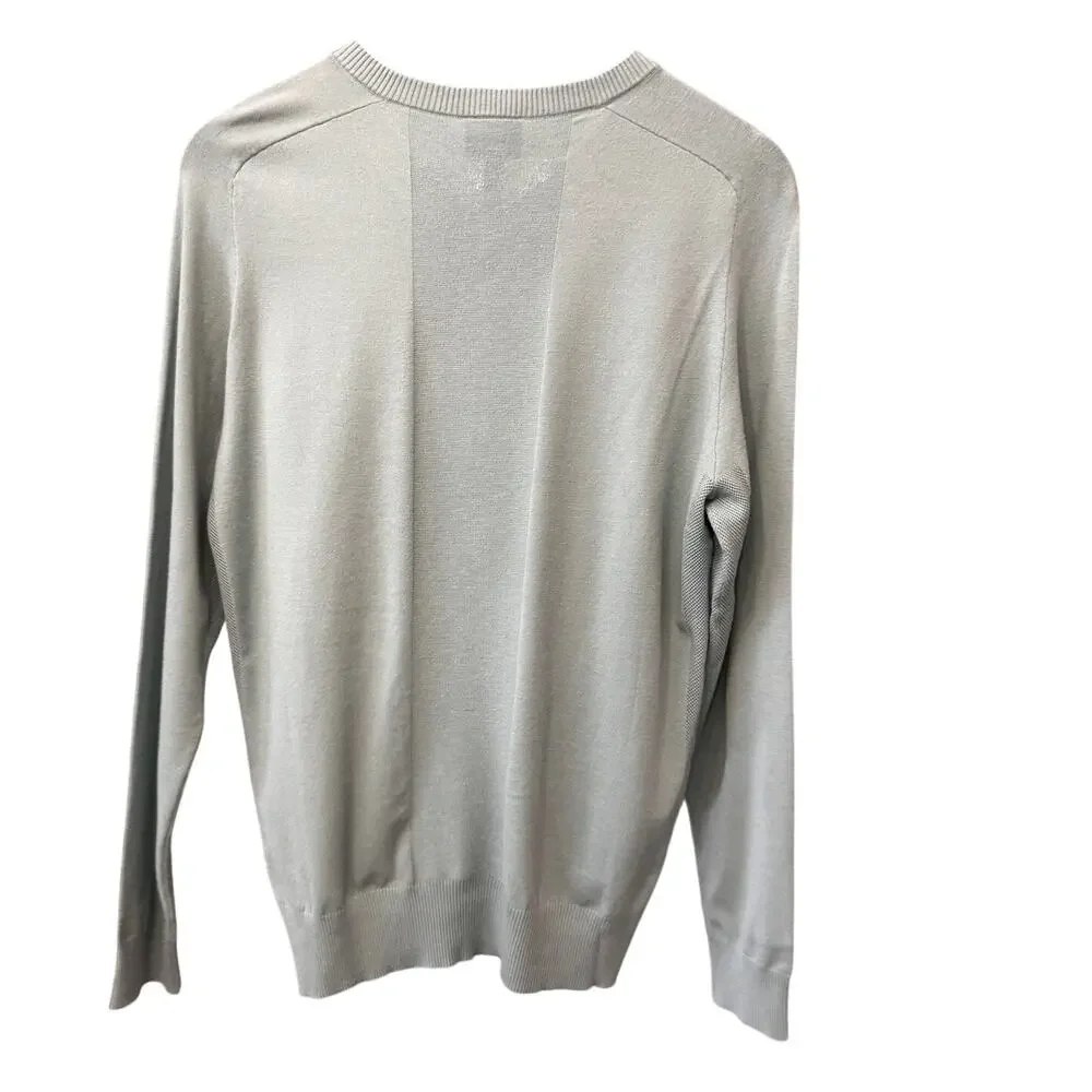 AG Adriano‎ Goldschmied Men's Green V-Neck Vented Golf Preppy Sweater Size M